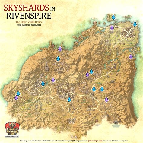 Rivenspire Skyshards Location Map Eso Game Maps