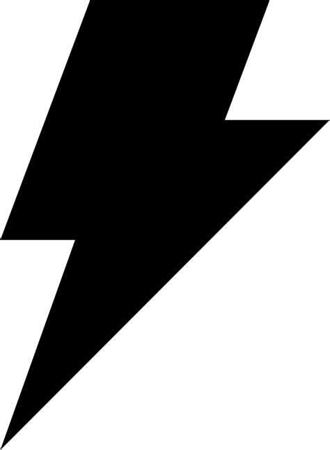 Electrical Storm Weather Symbol Of Black Lightning Bolt Shape Svg Png
