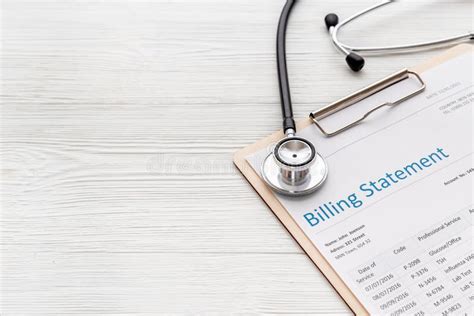 Payment For Health Care Service Medical Billing Statement Stock Image Image Of Treatment