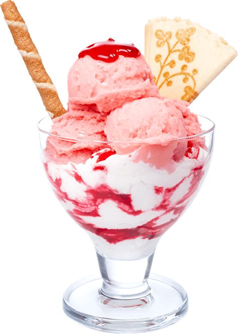 Download Strawberry Parfait Ice Cream Transparent Png Stickpng