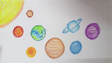 How To Draw Space Solar System Planets Drawing Easy