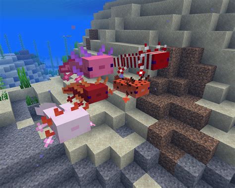 Variated Axolotls Minecraft Texture Pack
