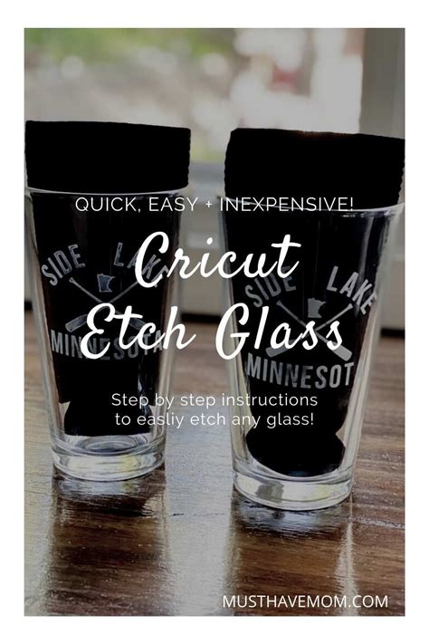 How To Etch Glass With A Cricut Home And Garden Decor