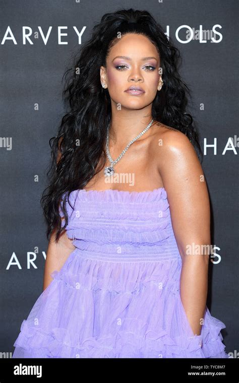 barbadian singer rihanna attends the rihanna fenty beauty collection launch at harvey nichols in