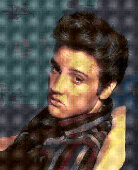 This listing is for counted cross stitch pattern elvis presley. Elvis Presley Portrait Cross stitch pattern PDF - EASY ...