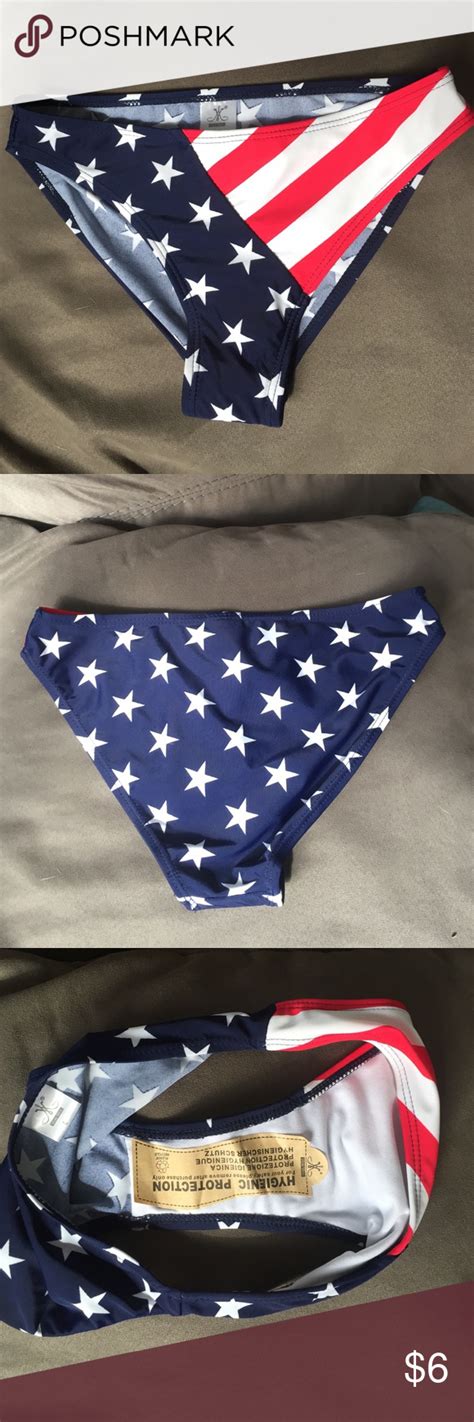 July 4th Patriotic American Flag Bikini Bottom American Flag Bikini