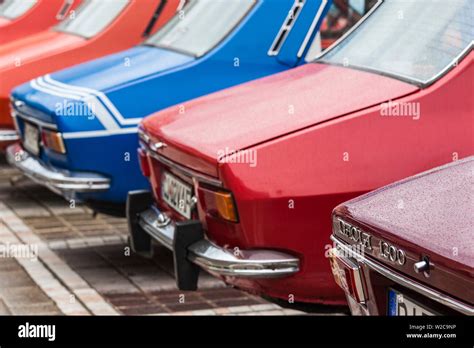 Antique Car Show Of 1970s 1980s Era Romanian Dacia Cars Hi Res Stock
