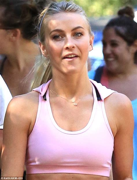 Dancing With The Stars Julianne Hough Goes Hiking In Tiny Sports Bra