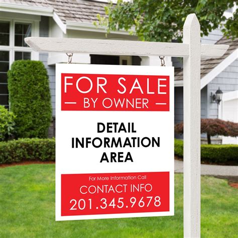 Real Estate Sign Panel For Sale By Owner Sign Real Estate Etsy