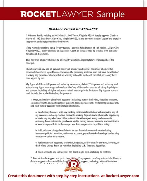 Power of attorney gives the agent authority to make property, financial and other legal decisions for the principal. Power of Attorney Form Virginia - Free VA General Durable Power of Attorney Template