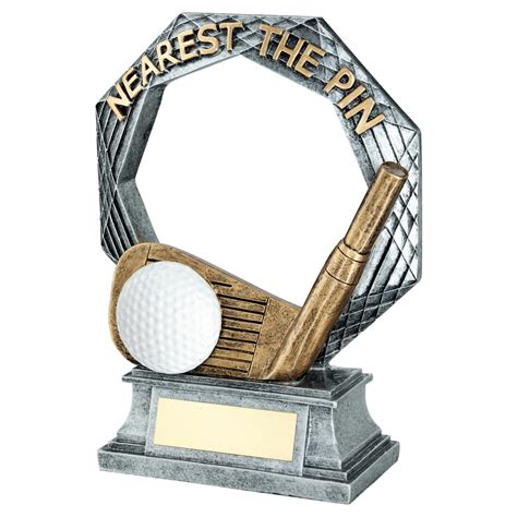 Silver Octagon Nearest The Pin Golf Award Trophies2u