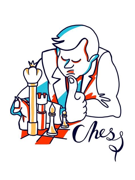 Chess Players Illustration Stock Vector Illustration Of Designing