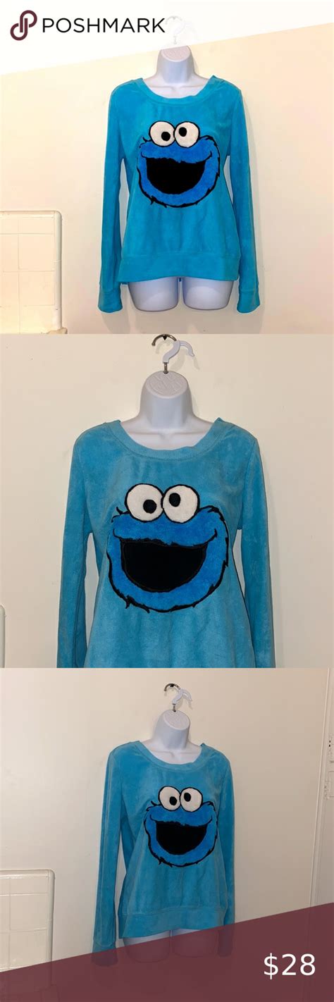 sesame street cookie monster fleece sweatshirt