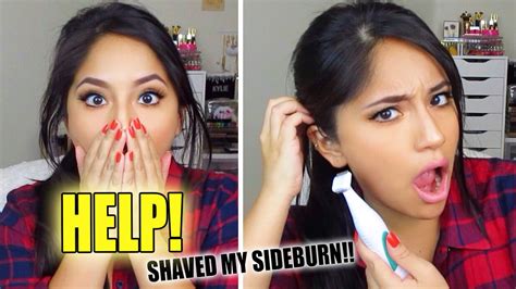 Use your fingers to pull your sideburns out away from you to identify the areas where your sideburns are too long. HOW TO FIX: "HELP! I Shaved Off My Sideburns!!" - YouTube
