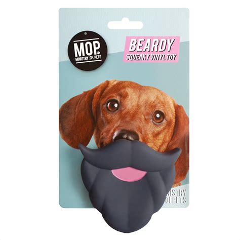 Mop Vinyl Squeaky Beard Toy Pet Brands Ltd