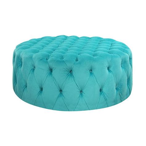 Abbyson Living Turquoise Tufted Ottoman 350 Liked On Polyvore