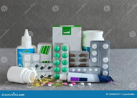 Pharmacy And Medicine Different Types Of Dosage Forms Stock Image