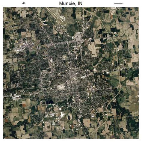 Aerial Photography Map Of Muncie In Indiana