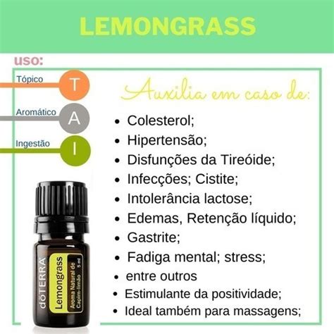 Leo Essencial Lemongrass Doterra Ml Capim Lim O Original Frete Gr Tis