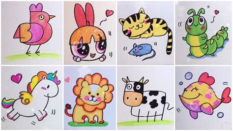 10 Easy Cute Animal Drawing For Kids Learn How To Draw Step By Step
