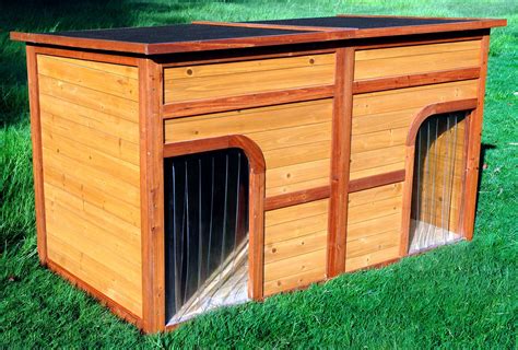 Flat Top Duplex Dog House Cool Dog Houses Outdoor Dog House Dog Houses