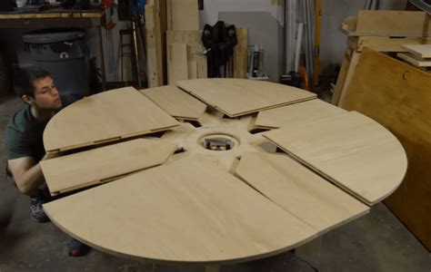 Designs of distinction shoin round table pedestal kit image . Build your own expanding table with this downloadable ...