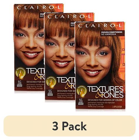 3 Pack Clairol Textures And Tones Hair Dye Ammonia Free Permanent Hair