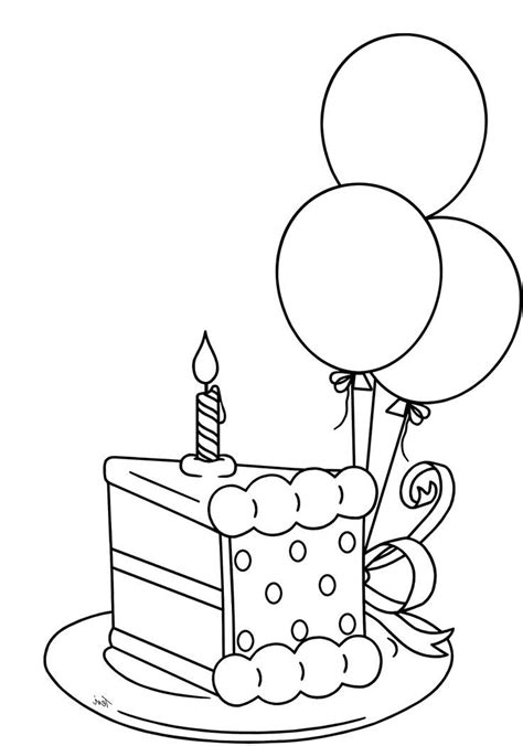 Slice The Cake That Will Be Packed Birthday Coloring Pages | Birthday