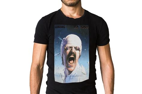 Scorpions Blackout 1982 Screaming Man Album Cover T Shirt Rude Top Tee