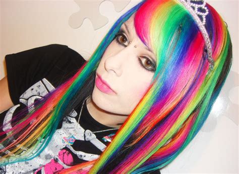 Lady J In Lotus Pose Rainbow Brite Hair
