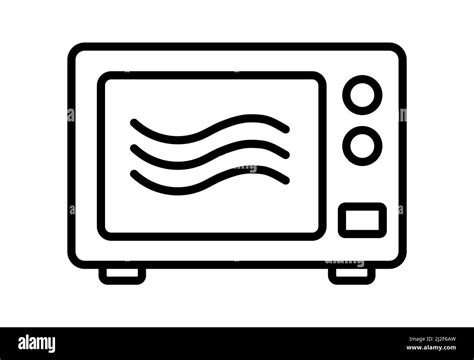 Kitchen Microwave Oven Symbol Vector Illustration Icons Stock Vector