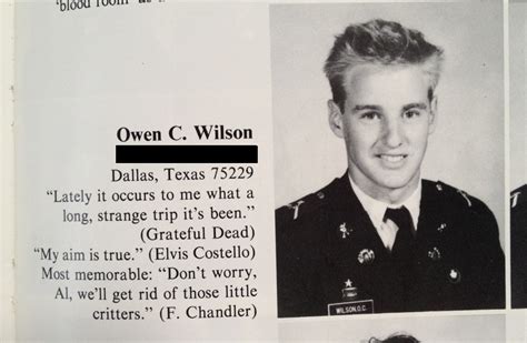 Wilson daha sonra bottle rocket'ın ilk hayranlarından ben stiller'in yönettiği the cable guy'da rol aldı. Owen Wilson was a big fan in high school. : gratefuldead