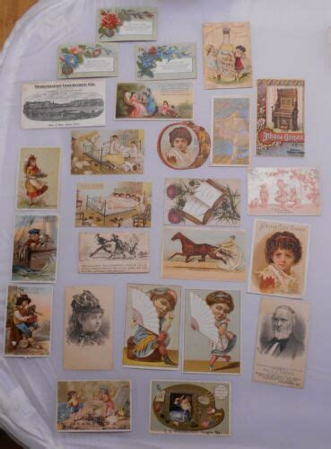 Victorian Trade Cards Lot 25pc Assorted Ayers Hoyt Ithaca Diecut Davis