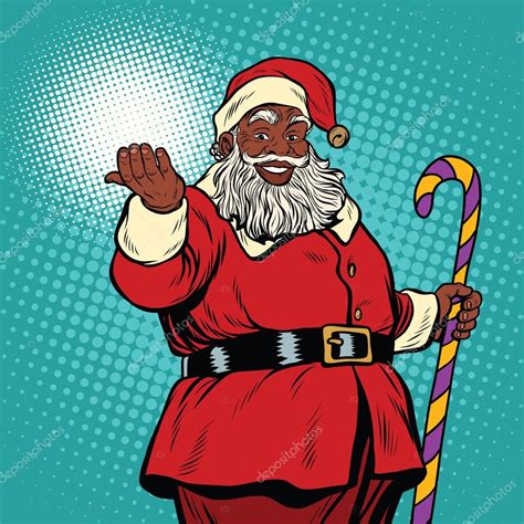 African American Black Santa Claus Stock Vector Image By ©studiostoks