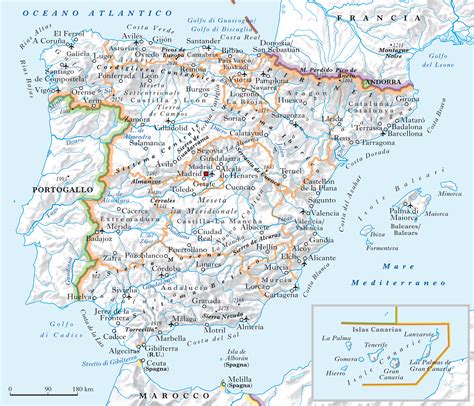 Spagna Cartina Fisica Carta Geografica Spagna Casamagenta Julia