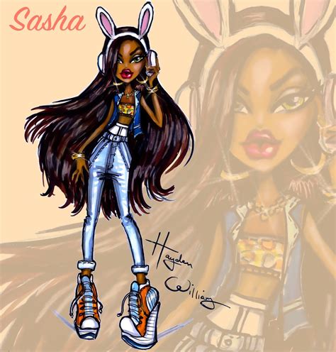 Hayden Williams Fashion Illustrations Bratz Sasha Aka Bunny Boo By