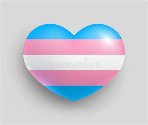 Transgender Pride Flag Of Heart Shape Glossy Badge Stock Vector Illustration Of Heart Sign
