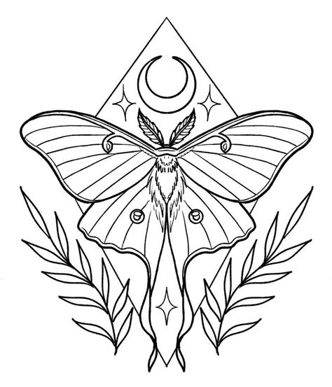 Luna Moth Tattoo Moth Tattoo Design Tattoo Design Drawings Line Art