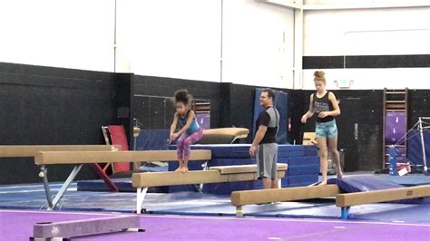 syrie brazzle 9yo gymnast beam back handspring layout step out youtube