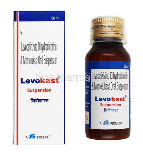 This medication can help decrease the number of times you need to use your rescue inhaler. Buy Levokast Oral Suspension, Levocetirizine/ Montelukast ...