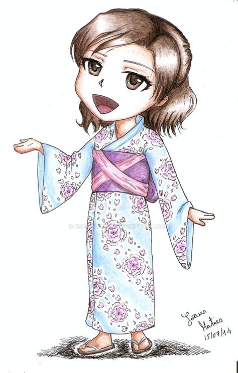 Chibi Girl In A Kimono By Escatumbar On Deviantart