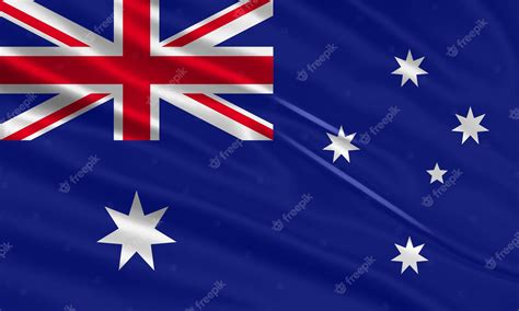diseño de la bandera de australia ondeando la bandera australiana hecha de tela satinada o de