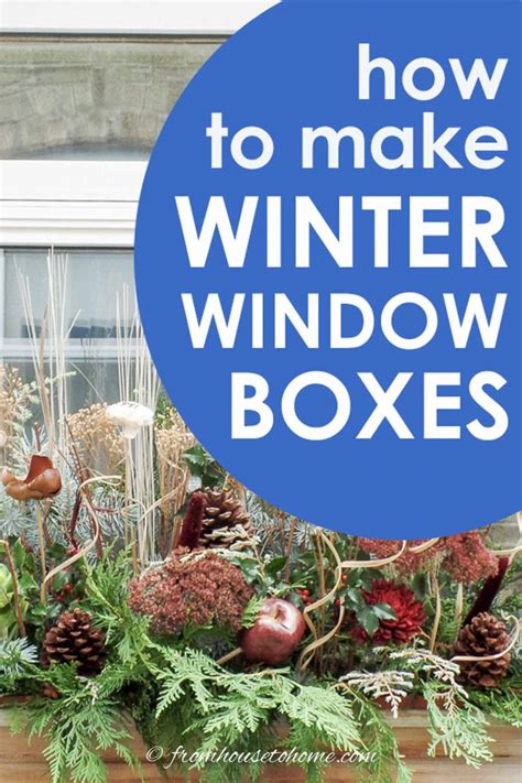 Diy Winter Window Boxes With Evergreens And Dried Flowers