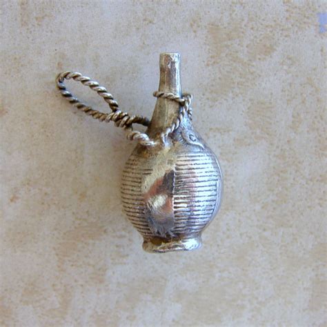 Sterling Silver Chianti Italian Wine Bottle Vintage Bracelet Charm By