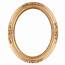 Oval Frame In Gold Paint Finish  Antiqe Stripping And Decorations On