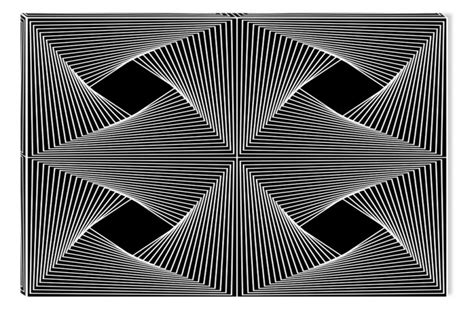 Black And White Abstract Canvas Wall Art Geometric Art Glowing In The Dark 60 X 90 Cm