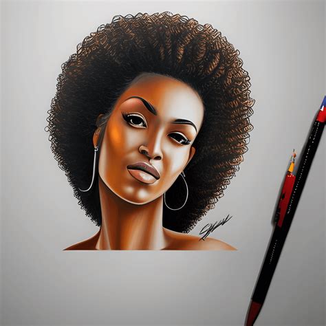 Sketch Of A Sophisticated Afro Latina Panamanian Woman · Creative Fabrica