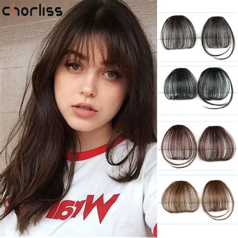 Synthetic Bangs Hair Clip In Hair Extensions Fake Fringe Natural Hair Bangs Short False Air