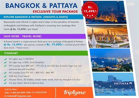 best ever bangkok and pattaya tour package book and explore now 5nights 6days with triptyme