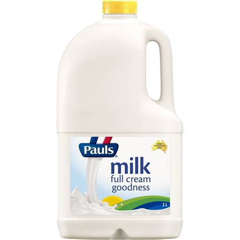 Pauls Full Cream Milk 3l Woolworths